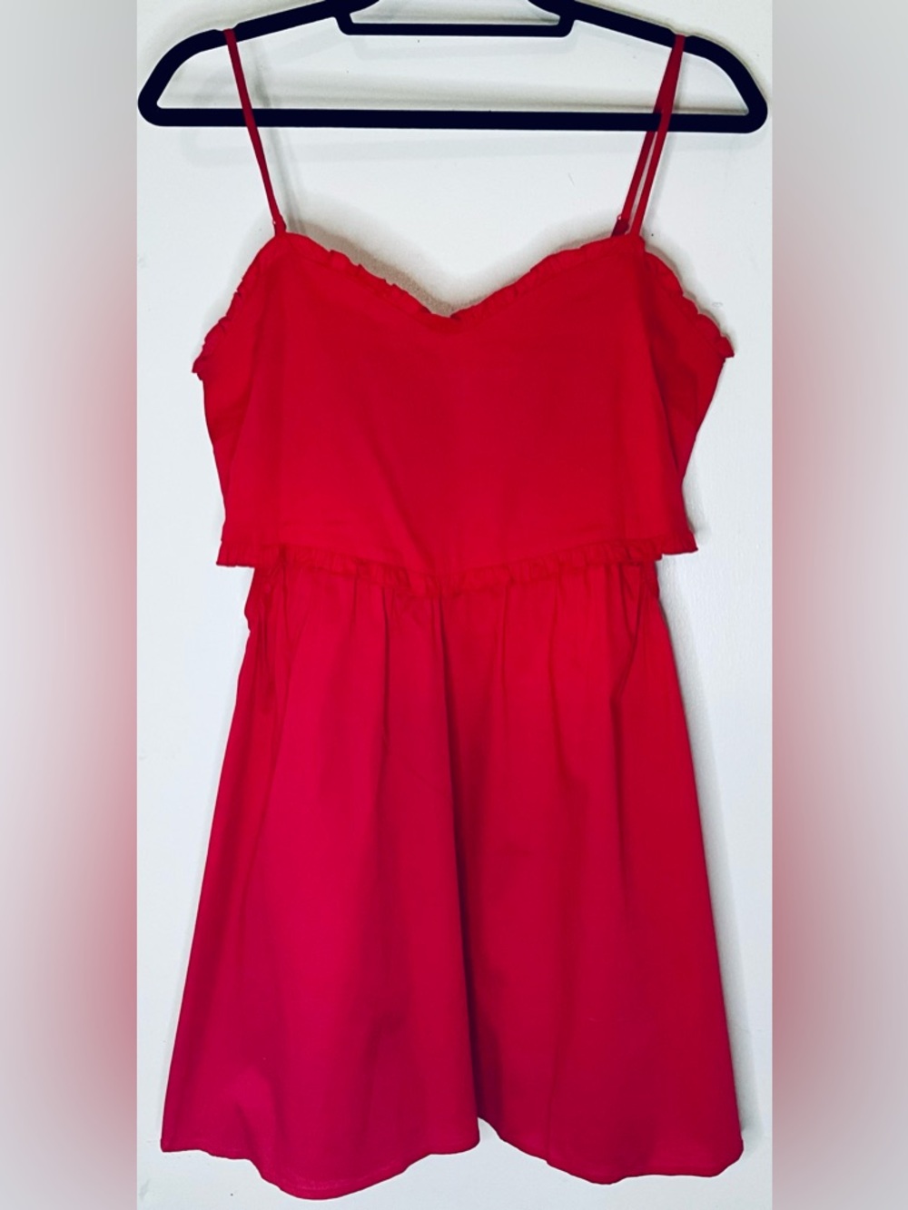 Altar'd State Red Ruffle Mini Dress Women's Size L